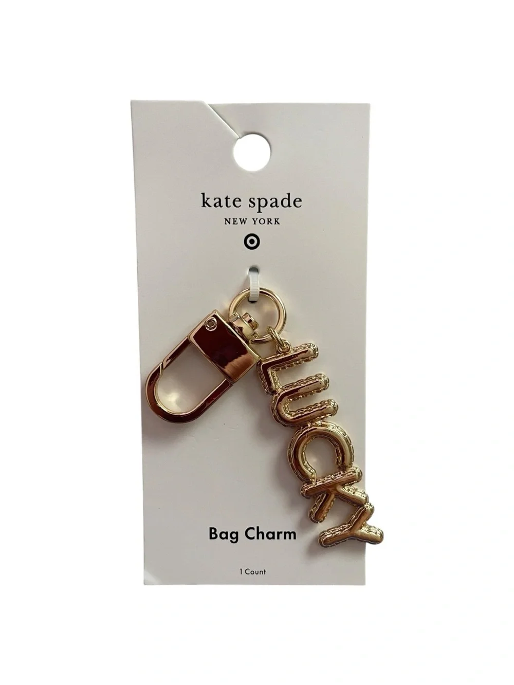 Kate Spade x Target Lucky Gold Keychain Bag Charm